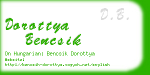 dorottya bencsik business card